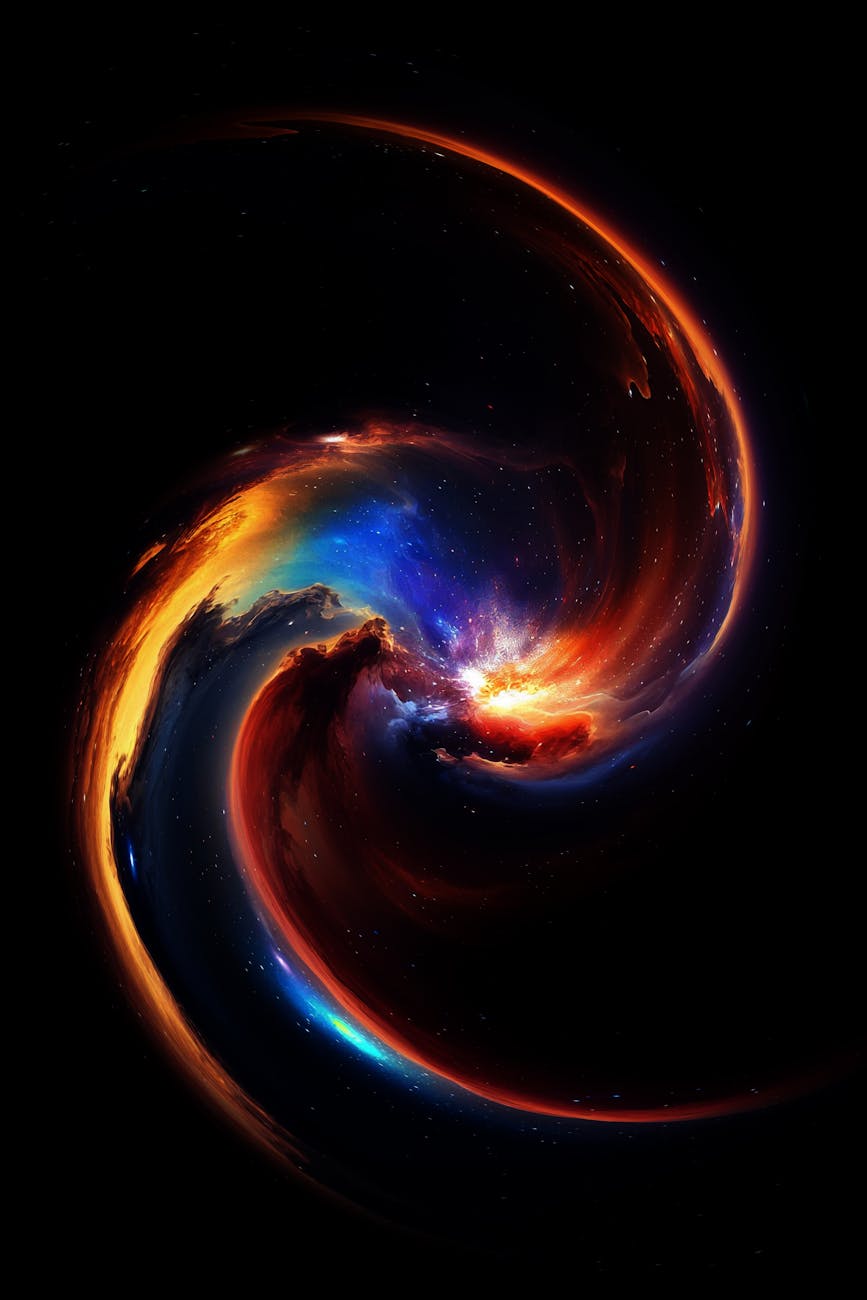 stunning abstract nebula swirl in outer space